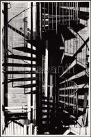 cca 1970-1980 Balla András: Lépcső, vintage fotóművészeti alkotás, feliratozva, 24x16 cm