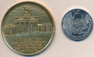 NDK 1961. "Berlin" aranyozott Br emlékérem (60mm) + DN "Német-Szovjet Barátság - Qued...