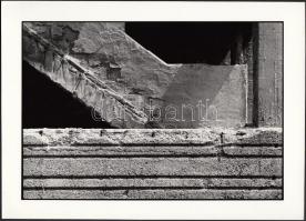 cca 1970-1980 Szilágyi László: Kompozíció, vintage fotóművészeti alkotás, feliratozva, 23x17 cm