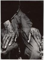 cca 1960-1970 Vigovszky István: Élet út, vintage fotóművészeti alkotás, feliratozva, 23x17 cm