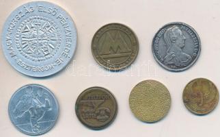 7db klf magyar és külföldi zseton, telefonérme, bárca és emlékérem T:vegyes