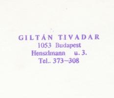 cca 1970-1980 Giltán Tivadar: Madártávlatból az Alex, vintage fotóművészeti alkotás, pecséttel jelze...