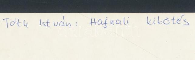 cca 1970-1980 Tóth István (1923-): Hajnali kikötés, fotógrafikus eljárással készült vintage fotóművé...