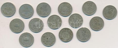 1915-1916. 10f (9x) + Ausztria 1915. 10H (16x) T:2,2-