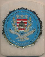 DN "Magyar Honvédség Szárazföldi Vezérkara - Székesfehérvár" aranyozott emlékplakett márványlapon, dísztokban T:1-