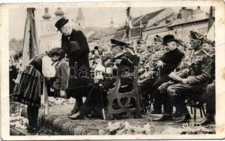 Marosvásárhely, entry of the Hungarian troops, Horthy, Horthyné (fa)