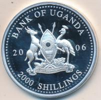 Uganda 2006. 2000Sh Ag "A labdarúgás halhatatlanjainak csarnoka - Belgium 1980-as évek / Eric Gerets" T:PP  Uganda 2006. 2000 Shilling Ag "Hall of Fame of football - Belgium 1980s / Eric Gerets" C:PP