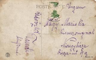 5 db az építkezési folyamatot jól mutató, régi képeslap a bécsi Ferenc József rakpartról / Wien - Vi...