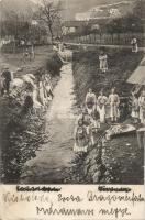 Zágreb, Sestine, pralje / laundresses (wet corner)