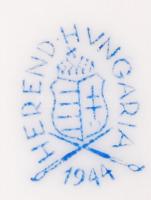 Herendi virágmintás porcelán váza, hibátlan, jelzett, m: 23 cm