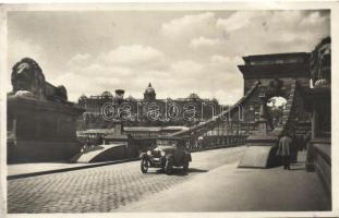 Budapest, Lánchíd, Királyi vár, automobile