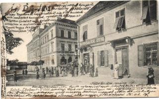 Felsőlövő, Oberschützen; Főtér, Kirnbauer Otto üzlete / main square, shop (fl)