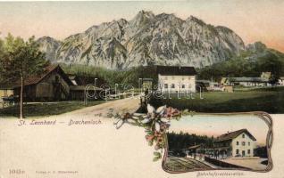 St. Leonhard-Drachenloch, Bahnhofsrestauration / railway station, restaurant, Art Nouveau