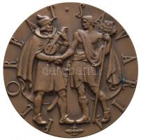 M. Gruber Leó (1911-1991) 1936. "Szombathelyi Országos Dalosverseny - Liszt Ünnepély" bronz emlékérem eredeti dísztokban (117.5g/61mm) T:1 HPII-1070.