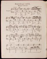 cca 1890 P. Nagy Albert Feketehegyi emlék, Magyar ábránd című művének kottája litho címlappal, 6p