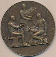 J.M. ~1940. "25 év érdemdús munkájának emlékéül / Hofherr-Schrantz-Clayton-Shuttleworth R.T. - Kispest" bronz emlékérem (172.7g/80mm) T:2