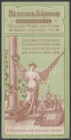 cca 1900 Benedek Sándor kolozsvári ékszerész, órás számolócédula