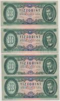 1969. 10Ft (4x) sorszámkövetők T:I
