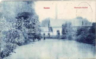 Kassa, Hernád, hátoldalon Wágner "Hangszer Király" reklámja / River, advertisement on the back side (EM)