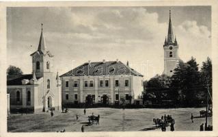 Técső, Római katolikus templom, Roth üzlete / church, shop