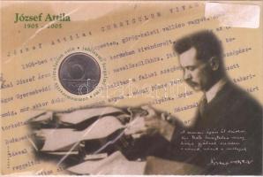 2005. 10Ft "József Attila" sorszámozott emléklapon T:1