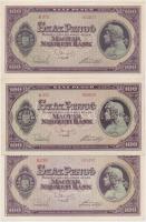 1945. 100P (3x) "BÜNTETÉS" szóban "N" felett lemezhiba T:II-
