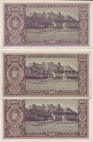 1945. 100P (3x) "BÜNTETÉS" szóban "N" felett lemezhiba T:II-