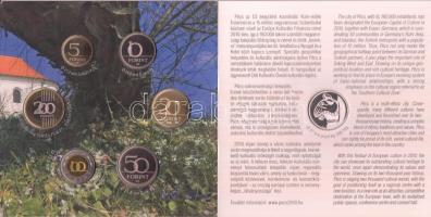 2010. 5Ft-200Ft 6xklf db-os forgalmi sor + "Pécs 2010 Európa kulturális fővárosa" Ag emlékérem (10g/0.999/27mm) T:PP Csak 2000db! Adamo FO44+PP.FZ6