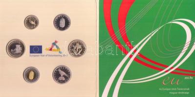 2011. 5Ft-200Ft "Az önkéntesség európai éve 2011" 6klf névértékből álló forgalmi éremszett...