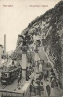 Budapest XI. Gellért hegy feljáró, villamos