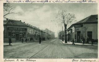 Budapest X. Kőbánya, Belső Jászberényi út, vendéglő, Kába József kiadása (EK)