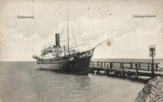 Badacsony, gőzhajó kikötő, Divald és Monostory (fa)