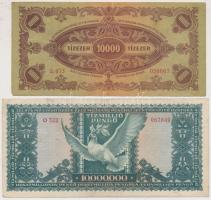 1945. 10.000P + 100.000P + 10.000.000P + 1946. 100.000.000MP + 1.000.000.000MP mindegyik "M.N.B...