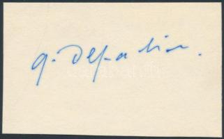 cca 1990 Gérard Depardieu francia színművész autogramja  / cca 1990 Gérard Depardieu autograph signature