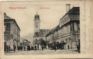 Nagybánya, Híd utca, Singer Jakab bor raktára, Molnár Mihály kiadása / street, wine store (EK)