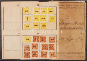 1930 Magyarországi Szociáldemokrata Párt tagsági könyv tagsági bélyegekkel