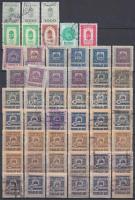 1898-2000 Illetékbélyeg összeállítás berakóban, összesen 1420 db és 130 db pár illetve összefüggés 3...