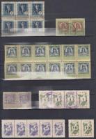 1898-2000 Illetékbélyeg összeállítás berakóban, összesen 1420 db és 130 db pár illetve összefüggés 3...