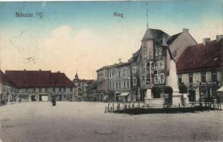 Cieszyn, Teschen; Nikolai Ring, the shops of Louis Weisser and Hans Tessarz, pharmacy (wet damage)