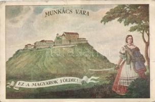 Munkács, vár / castle, irredenta (b)