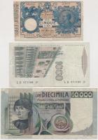Olaszország 1904. 5L + 1982. 1000L + 10.000L T:III
Italy 1904. 5 Lire + 1982. 1000 Lire + 10.000L C:...