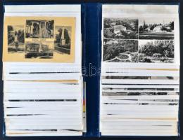 251 db MODERN magyar városképes lap két db fotóalbumban (közte 91 db füzetbe beragasztott lappal) / ...