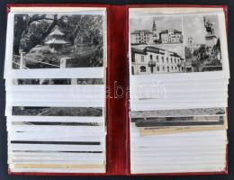 251 db MODERN magyar városképes lap két db fotóalbumban (közte 91 db füzetbe beragasztott lappal) / ...