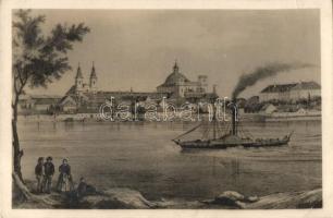 Vác a XIX. század elején; Alt J. eredeti kőrajza alapján (EB)