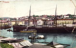 5 db RÉGI horvát és olasz városképes lap; Fiume, Trieste / 5 old Croatian and Italian town-view postcards; Fiume, Trieste