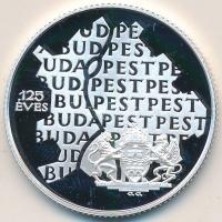 1998. 750Ft Ag "Budapest egyesítésének 125. évfordulója" tanúsítvánnyal T:PP Adamo 
EM149