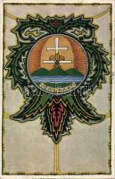 'Jó munkát'  a budapesti Szent Imre cserkész csapat képeslapja / Hungarian scout postcard s: Megyer M. Attila