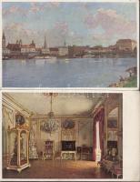 28 db RÉGI használatlan osztrák városképes lap és pár művészlap; Bécs / 28 old unused Austrian town-...