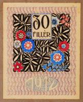 4 db okmánybélyeg terv az 1910-es évek első feléből