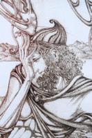 Kolozsvári Grandpierre Miklós (1950-): Tükröm, tükröm. Rézkarc, papír, jelzett, üvegezett keretben, ...